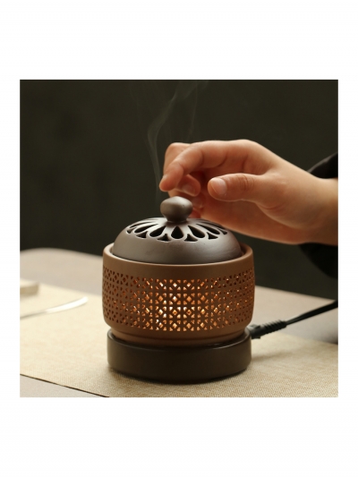 Ароматерапевтическая горелка,Aroma-airo электронная ароматерапия, бахурница, из керамики-2