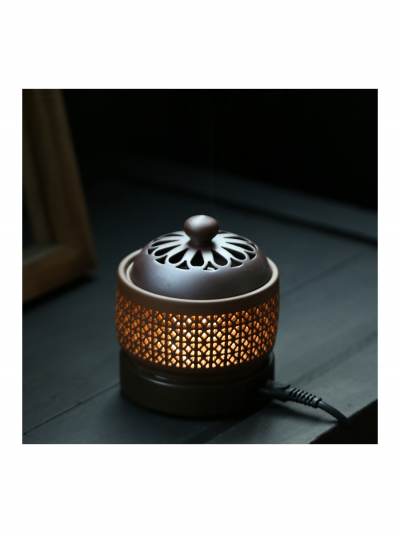 Ароматерапевтическая горелка,Aroma-airo электронная ароматерапия, бахурница, из керамики-4